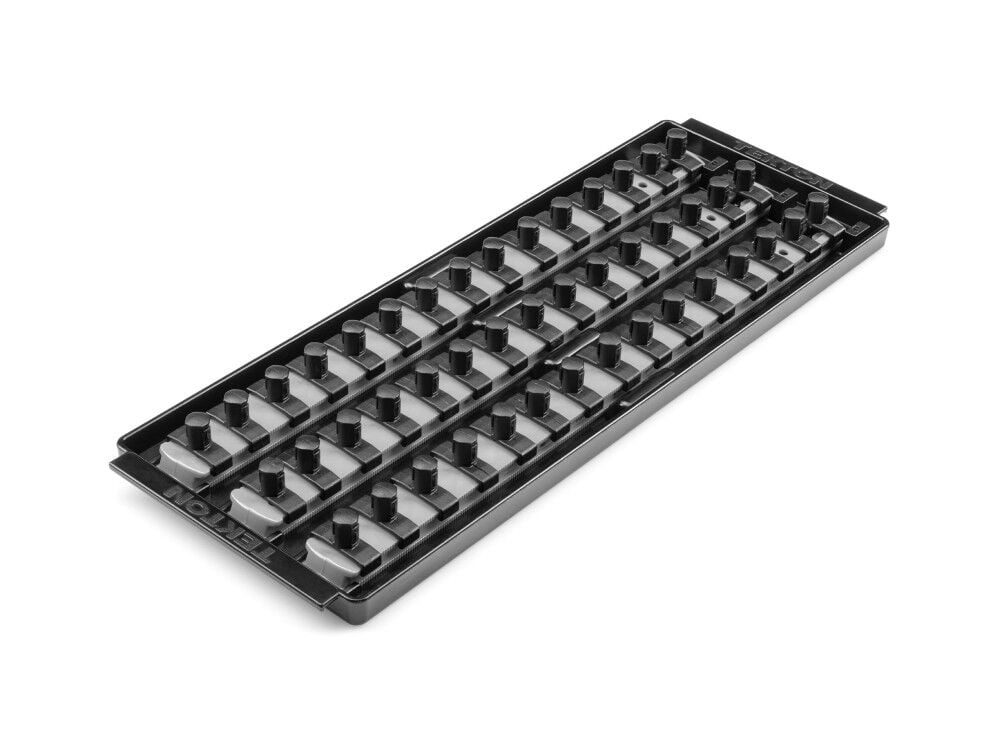 Tekton 3/8 Inch Drive 3-Rail Socket Organizer Set, Gray (45-Tool)
