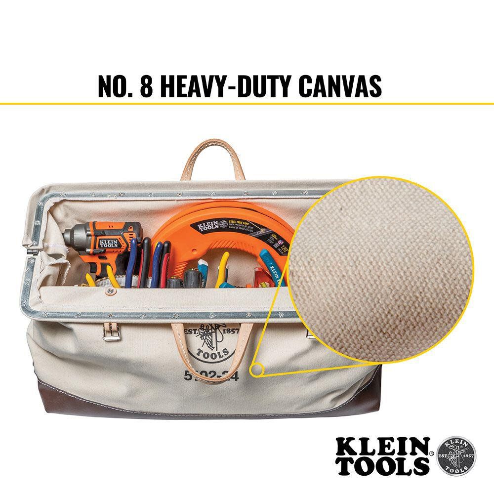 Klein Tools 24in (610 mm) Canvas Tool Bag, large image number 4