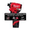 Milwaukee M12 Subcompact Brushless 1/4 Inch Hex Impact Driver Kit, small image number 2