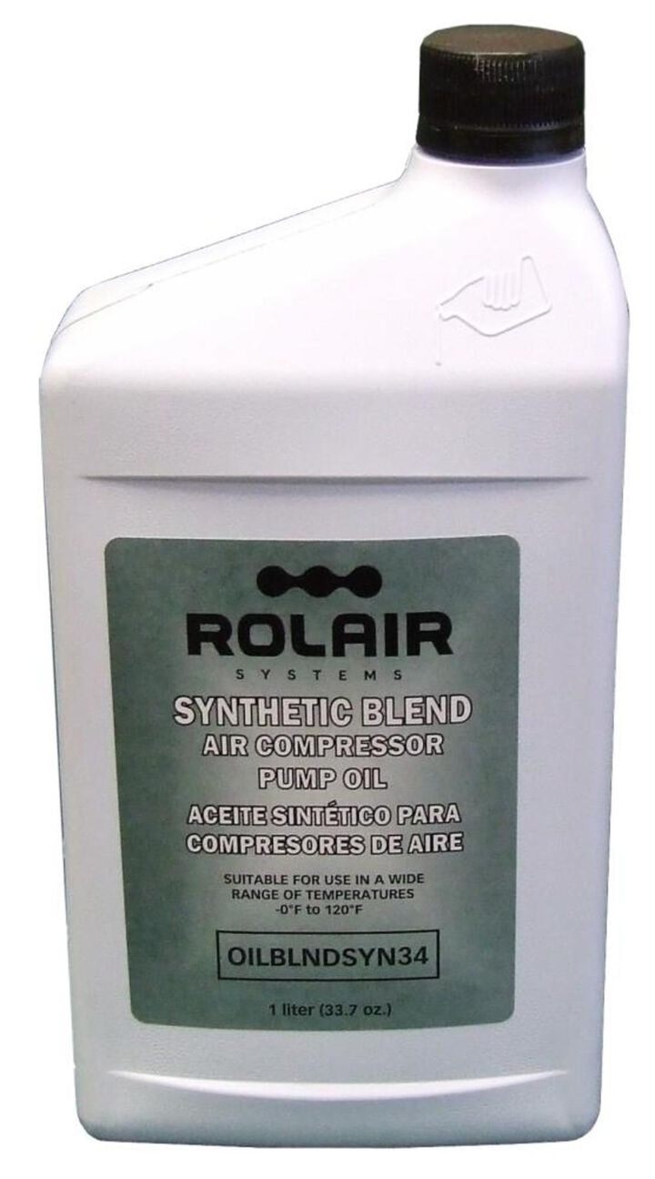 Rolair 34 oz (Bottle) All-Weather Synthetic-Blend Air Compressor Oil