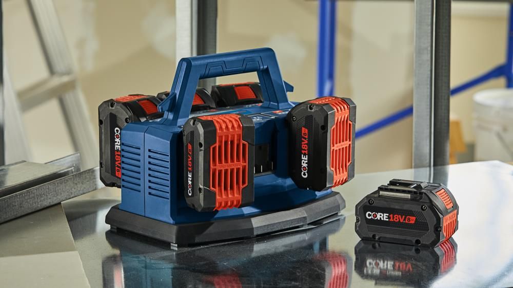 Bosch 18V 6-Bay Lithium-Ion Fast Battery Charger, large image number 4