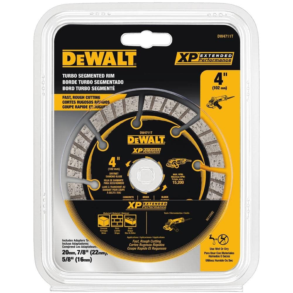 DEWALT 4- Inch XP Turbo Segmented Diamond Blade, large image number 3