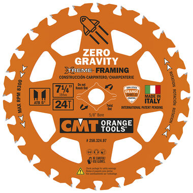 CMT 7-1/4in 24T Wood Circular Saw Blade, large image number 0