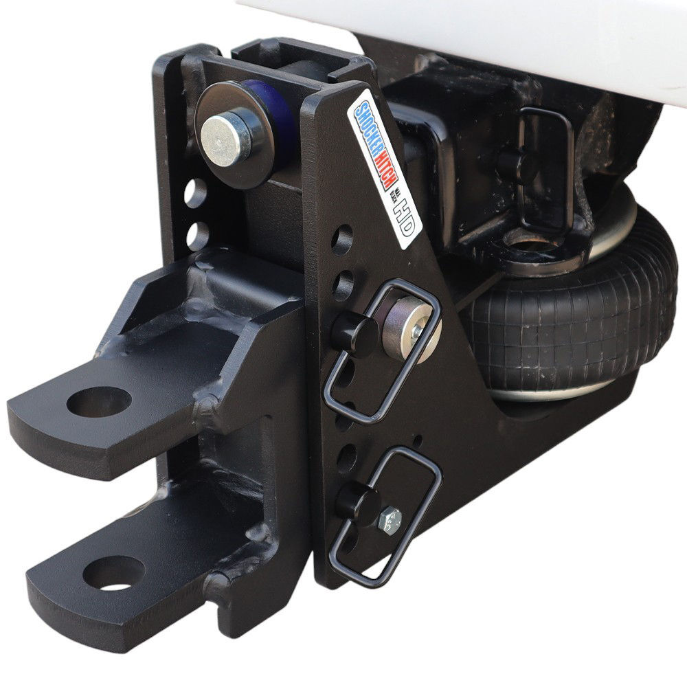 Shocker Hitch HD 20K Max Black 2 Inch Air Receiver Hitch & Clevis Pin Mount with 1-1/2 Inch Holes, large image number 2