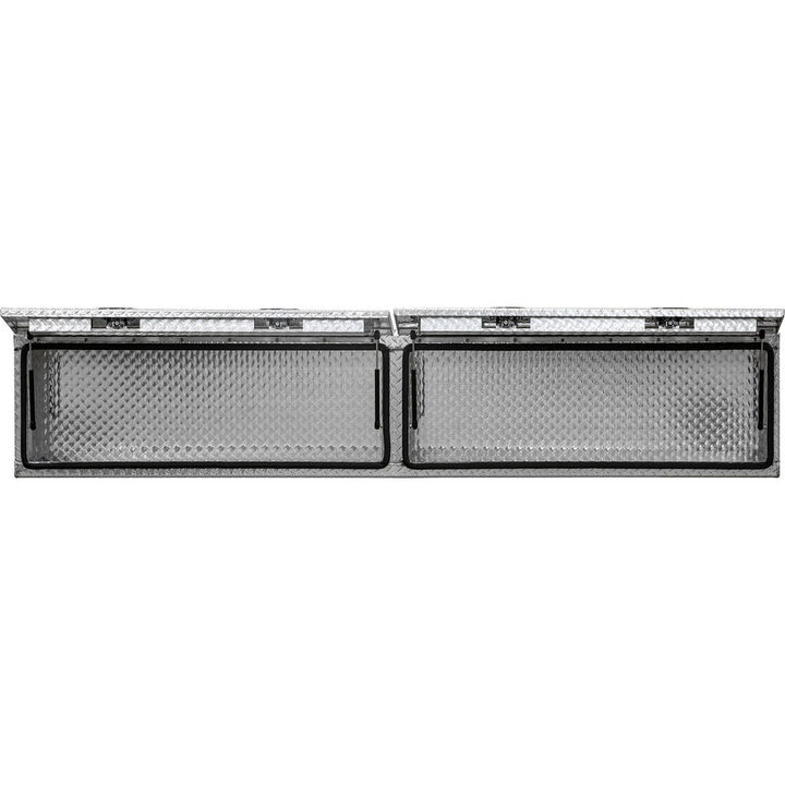 Buyers Products Company 18x16x96 in Diamond Tread Aluminum Topsider Truck Box with Flip-Up Doors, large image number 1