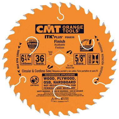 CMT 6-1/2in 36 TPI Contractor Circular Saw Blade