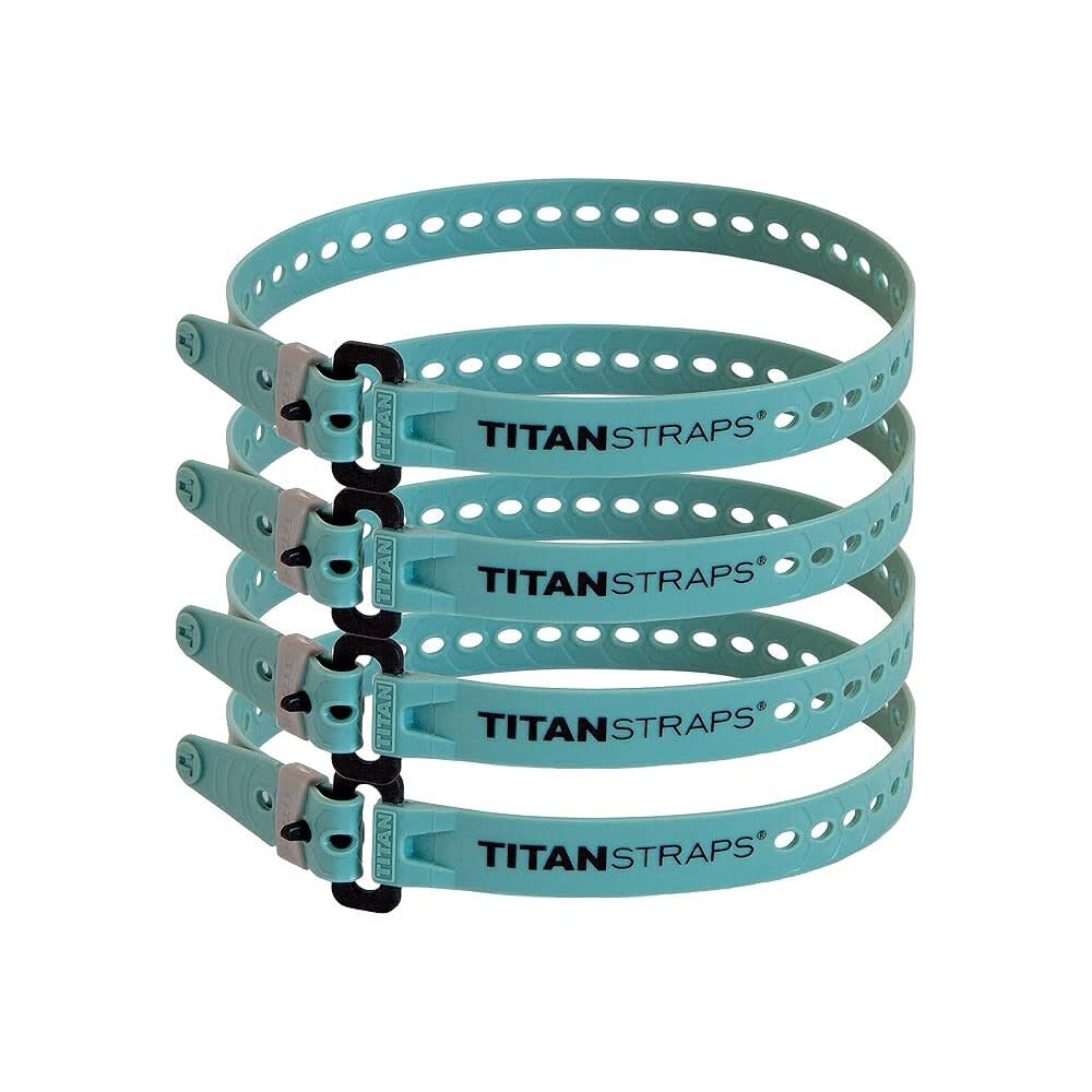 Titan Straps 15 Inch Slate Gray Polyurethane Mini Strap with Nylon Buckle - 4 Pack, large image number 2