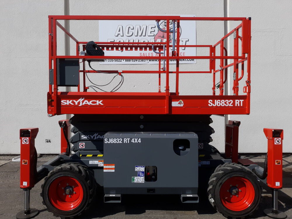Skyjack Scissor Lift 32' Maximum Platform Height 68in Width Rough Terrain, large image number 2