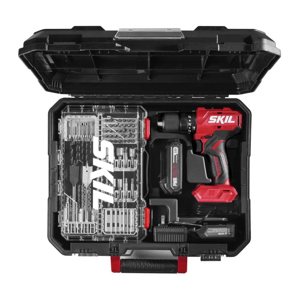 SKIL PWR CORE 20 Brushless 20V Hammer Drill Kit and Drill/Drive Bit Set, large image number 5