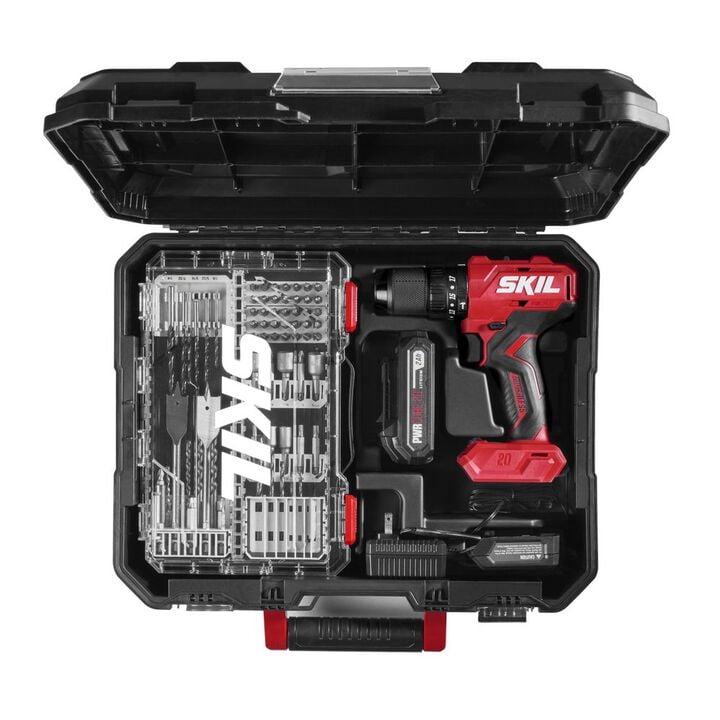 SKIL PWR CORE 20 Brushless 20V Hammer Drill Kit and Drill/Drive Bit Set, large image number 4