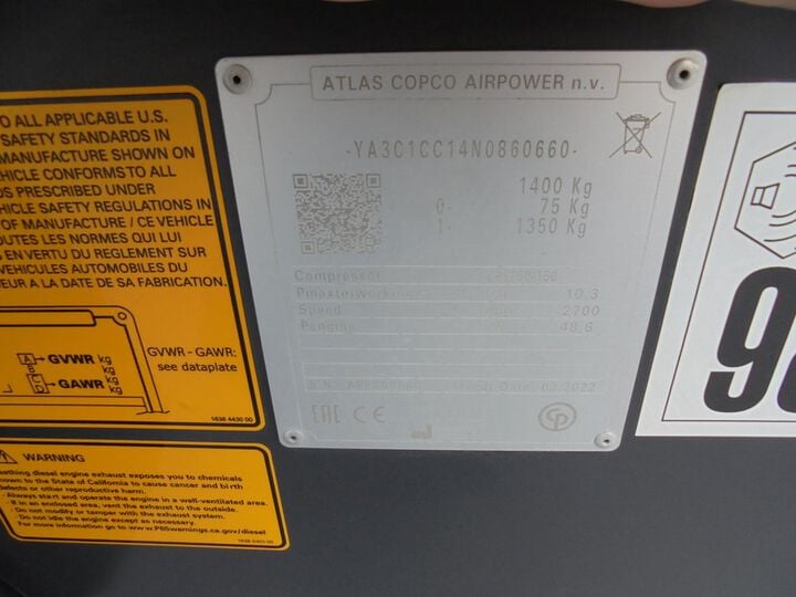 Chicago Pneumatic CPS250-150 150 PSI Kubota Diesel Towable Air Compressor - Used 2022, large image number 14