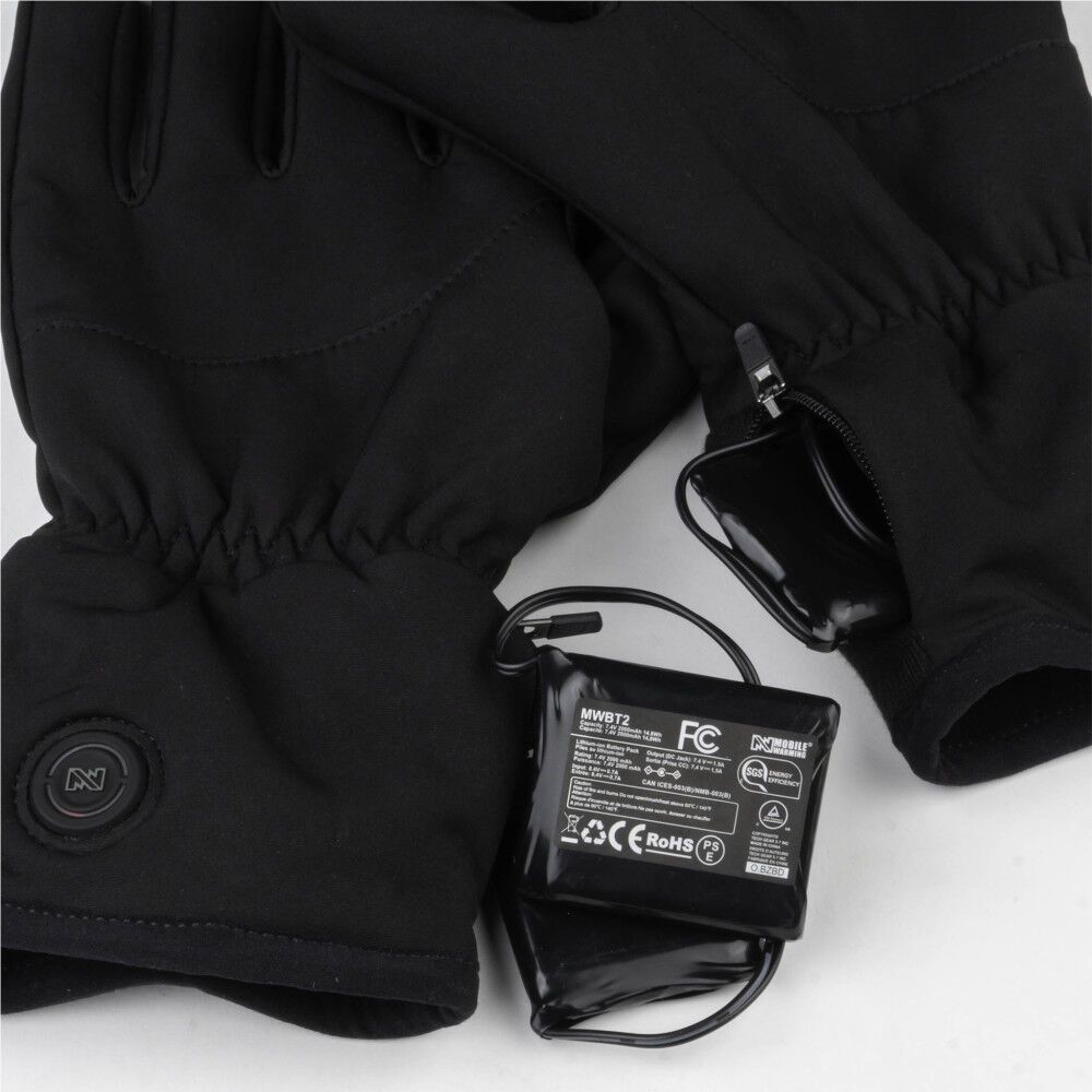 Mobile Warming Heated Mid-Weight Glove Black, large image number 4