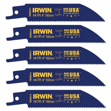 Irwin Reciprocating Saw Blade, Metal-Cutting, 4 in