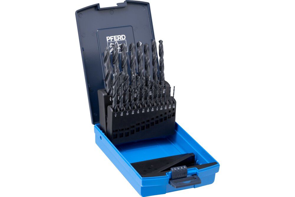 Pferd Hss Twist Drill Set 1/16 - 3/8 Inch M2 Steel 21 Piece