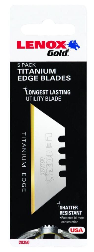 Lenox 5-Pack 1.5-in Carbon Steel Straight Replacement Utility Blades