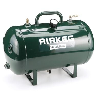 Rolair 10 Gallon 225 PSI Portable Reserve Air Tank with Four 1/4in Couplers