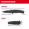 Milwaukee 2.5 in. HARDLINE Smooth Drop Point Blade Pocket Knife, small image number 3
