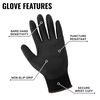 Global Glove Polyurethane Nylon Lightweight Work Gloves, Black, Medium, small image number 4