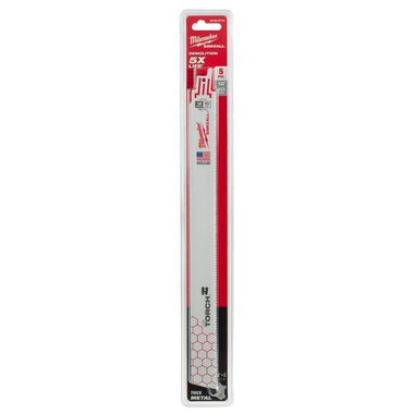 Milwaukee 12 in. 10 TPI THE TORCH SAWZALL Blades 5PK, large image number 10