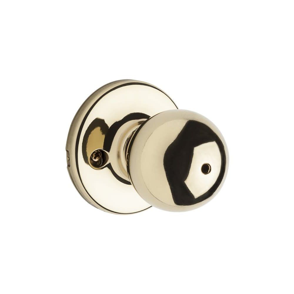 Kwikset Polished Brass Bed/Bath Polo Privacy Door Knob Set, large image number 2