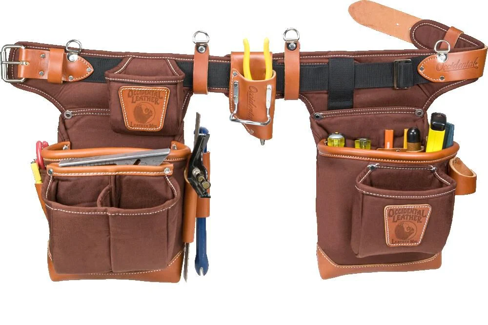 Occidental Leather Adjust-to-Fit Fat Lip Tool Bag Set - Cafe - 9855