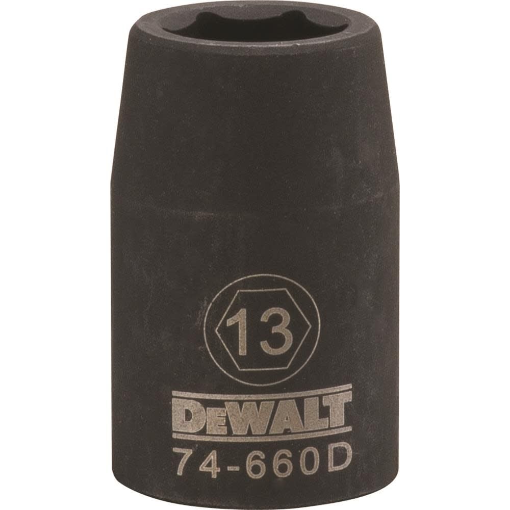 DEWALT Socket 6 Point 1/2in Drive Impact Socket 13 MM, large image number 1