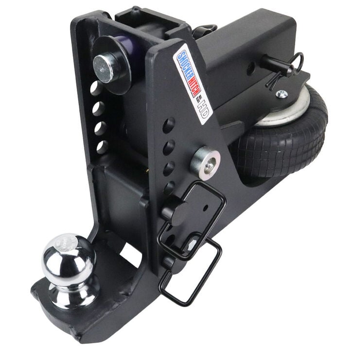 Shocker Hitch HD 20K Max Black 2.5 Inch Air Receiver Hitch & Drop Ball Mount 2-5/16 Inch Hitch Ball, large image number 1