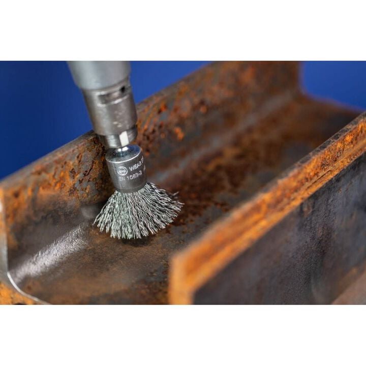 Pferd 1 Inch, 0.006 Inch Carbon Steel Crimped Wire End Brush Bundle, 10 Pieces, large image number 2