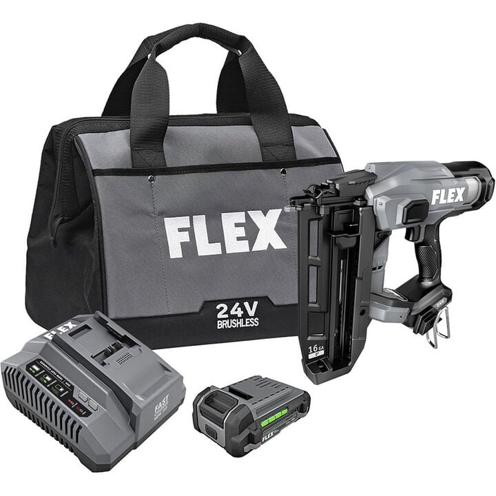 FLEX 24V Cordless 16 Gauge Straight Finish Nailer Kit