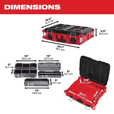 Milwaukee PACKOUT Tool Box Set with NEW Low Handle Rolling Tool Box, large image number 4