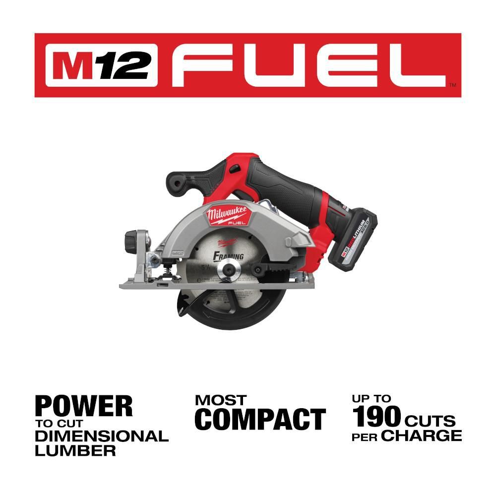 Milwaukee M12 FUEL 5-3/8 Inch Circular Saw Kit, large image number 3