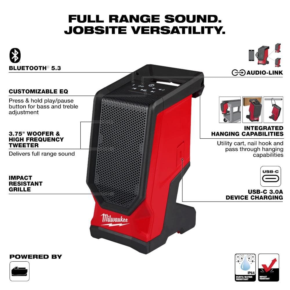 Milwaukee M18 Bluetooth Jobsite Speaker Bare Tool 2954 20 Simolary simolary.com 6