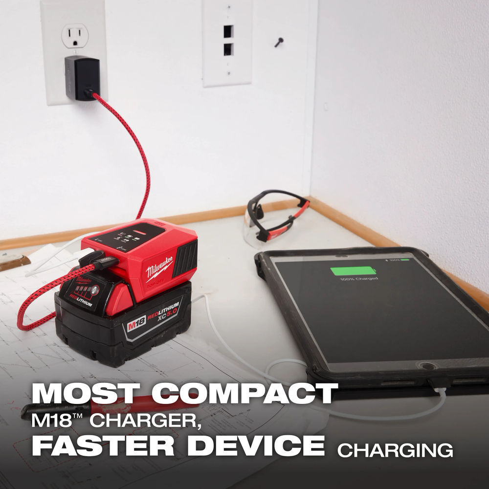 Milwaukee M18 TopOff Charger & Power Supply & XC5.0 Battery Two Pack Bundle, large image number 5