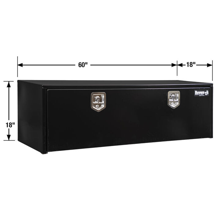 Buyers Products Company 18x18x60 Inch Black Steel Underbody Truck Box, large image number 4