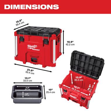 Milwaukee PACKOUT XL Tool Box, large image number 2