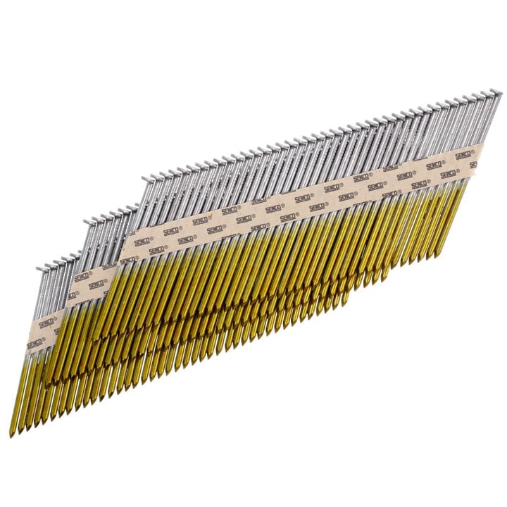 Senco Prohead Diamond Point 30 deg 4 Inch x 0.131 Inch Smooth Paper Tape Nail, 2500 Pieces
