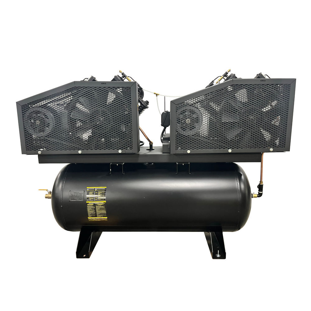 EMAX 208V 10HP 3PH 120 Gallon Horizontal Air Compressor with Radiator, large image number 4