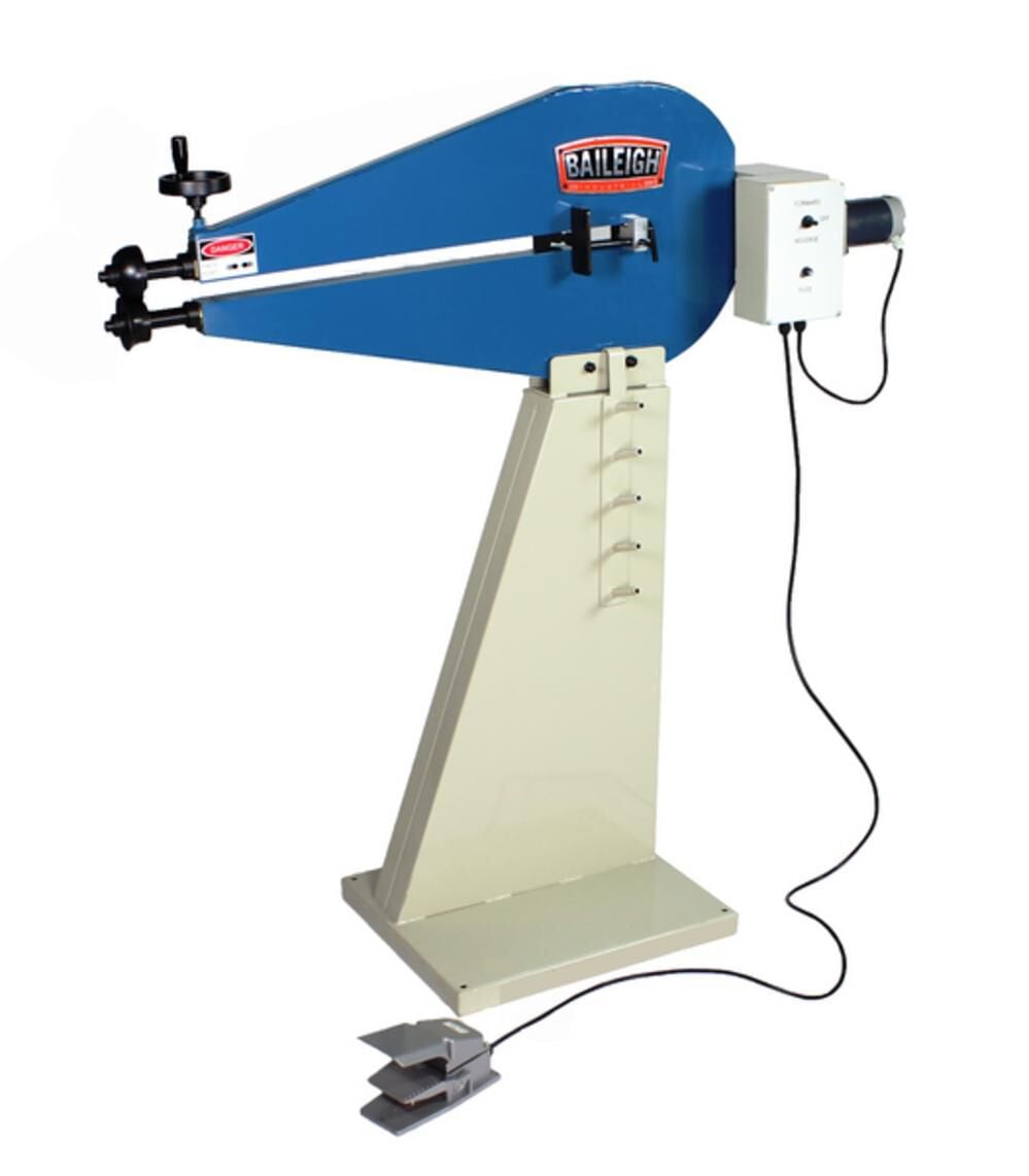 Baileigh BR-18E-24 Electric Sheet Metal Bead Roller, 24-Inch Throat Depth, 16-Gauge Steel Capacity, 110V - 1000923