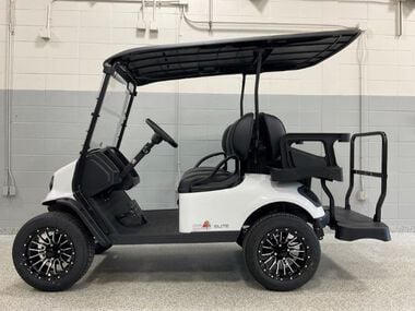E-Z-GO Express S4 Elite Lithium 2+2 Passenger White Battery Golf Cart