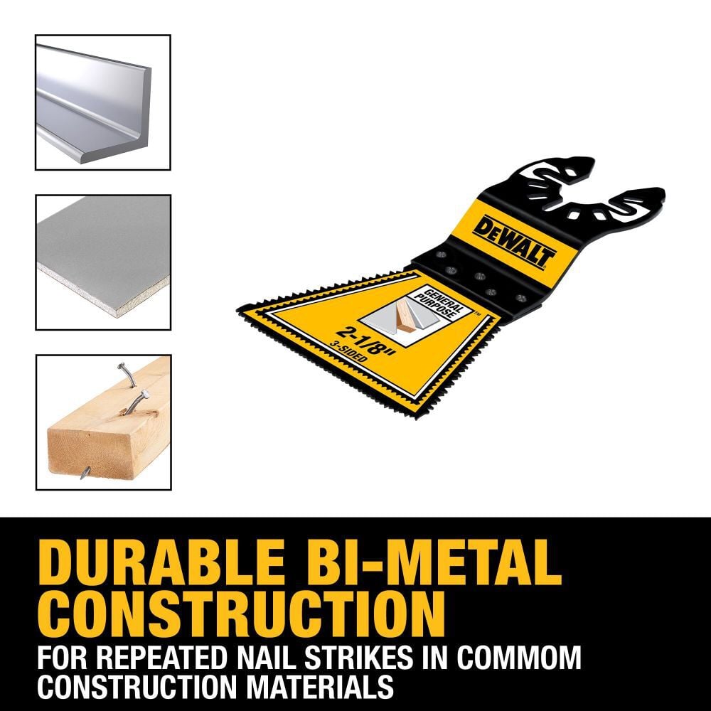 DEWALT 2 1/8 Inch General Purpose 3-Sided Oscillating Blade