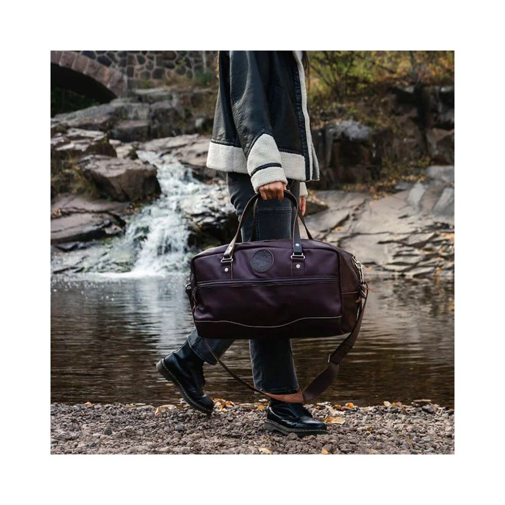 Duluth Pack Brown Leather Weekender Duffel, large image number 2