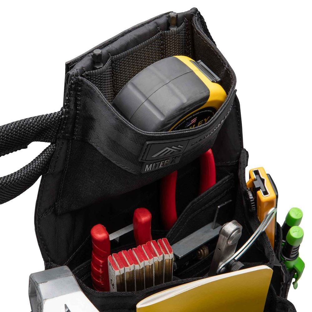 Diamondback Toolbelts Miter X Right Side Dominant Standard Tool Pouch, 3 Pockets, Black, large image number 3