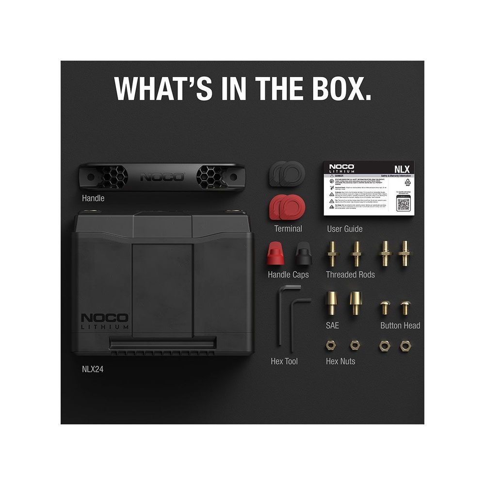 Noco 90Ah Group 24 Rechargeable Li-Iron Phosphate (LiFePO4) Battery, large image number 2