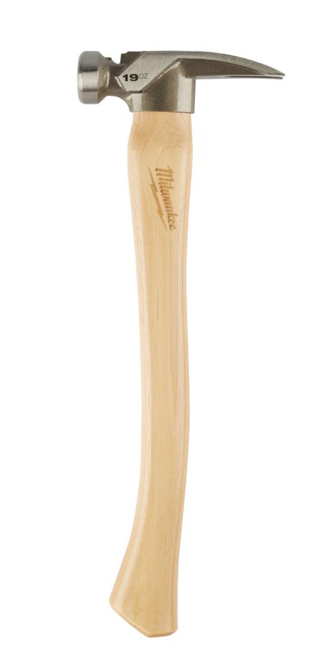 Milwaukee 19oz Smooth Face Hickory Wood Framing Hammer, large image number 9