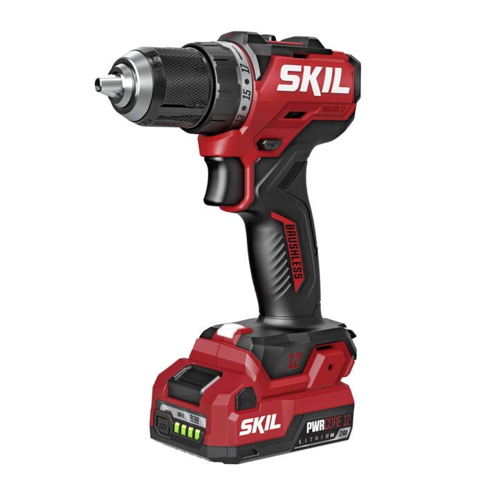 SKIL PWR CORE 12 12V 1/2 Inch Brushless Compact Drill Driver Kit, large image number 2