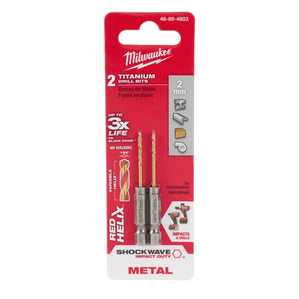 Milwaukee Titanium SHOCKWAVE Red Helix Bit, large image number 1