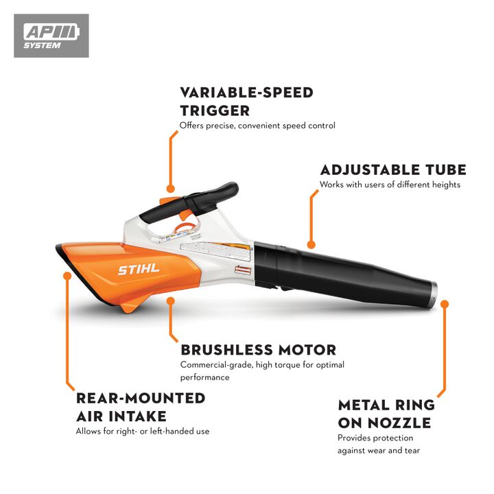 Stihl BGA 200 550 CFM 21N Cordless Handheld Blower (Bare Tool), large image number 1