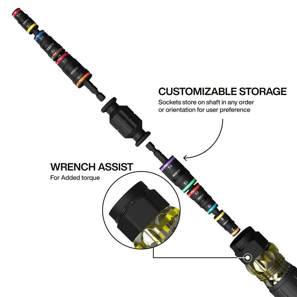 Klein Tools 14-in-1 Impact Rated Flip Socket 32914HD - Acme