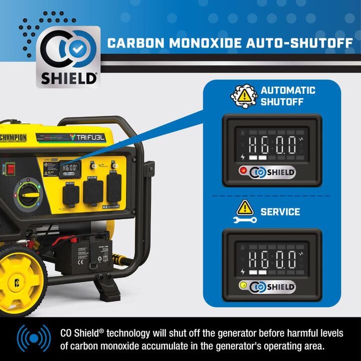 Champion Power Equipment 5000-Watt Electric Start Tri Fuel 49 State RV Ready Portable Generator, large image number 2