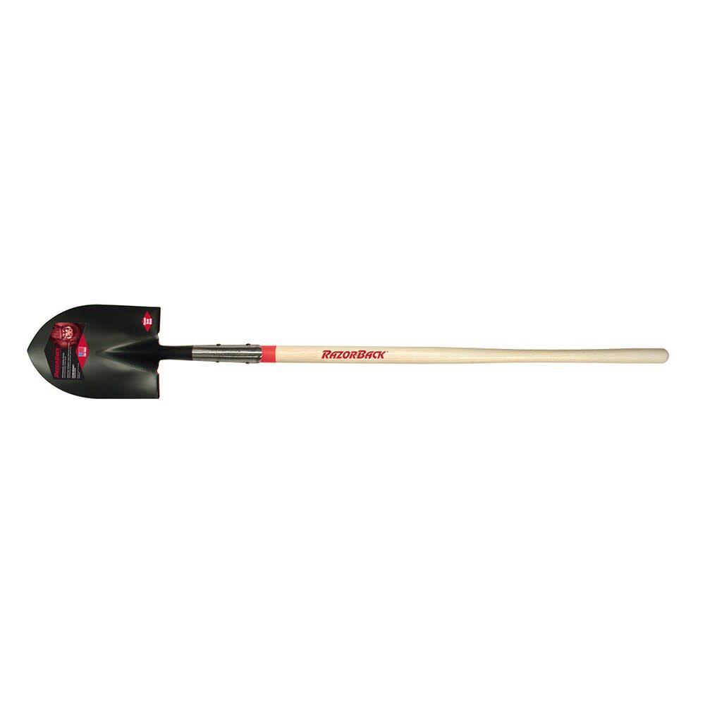 Razorback 48 In. Round Point Closed Back Digging Shovel with